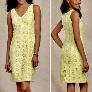 Tommy Hilfiger Yellow Eyelet Dress